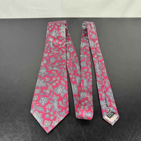 Christian Dior Vintage Paisley 100% Italian Silk Made in USA Neck Tie - Picture 2 of 4